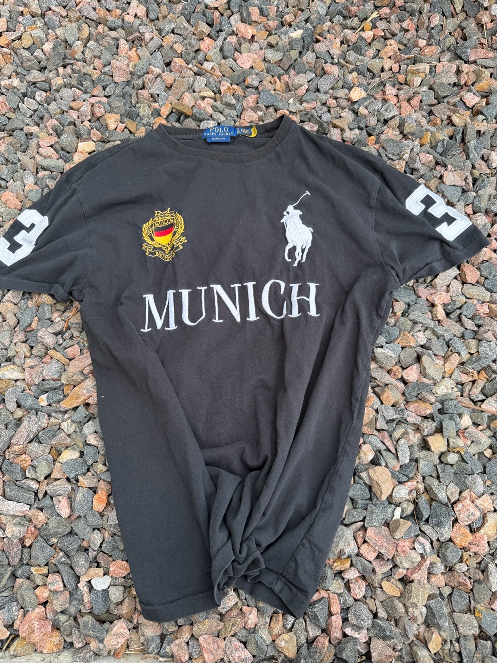 Ralph Lauren Black Munich Crest Short Sleeve Tee